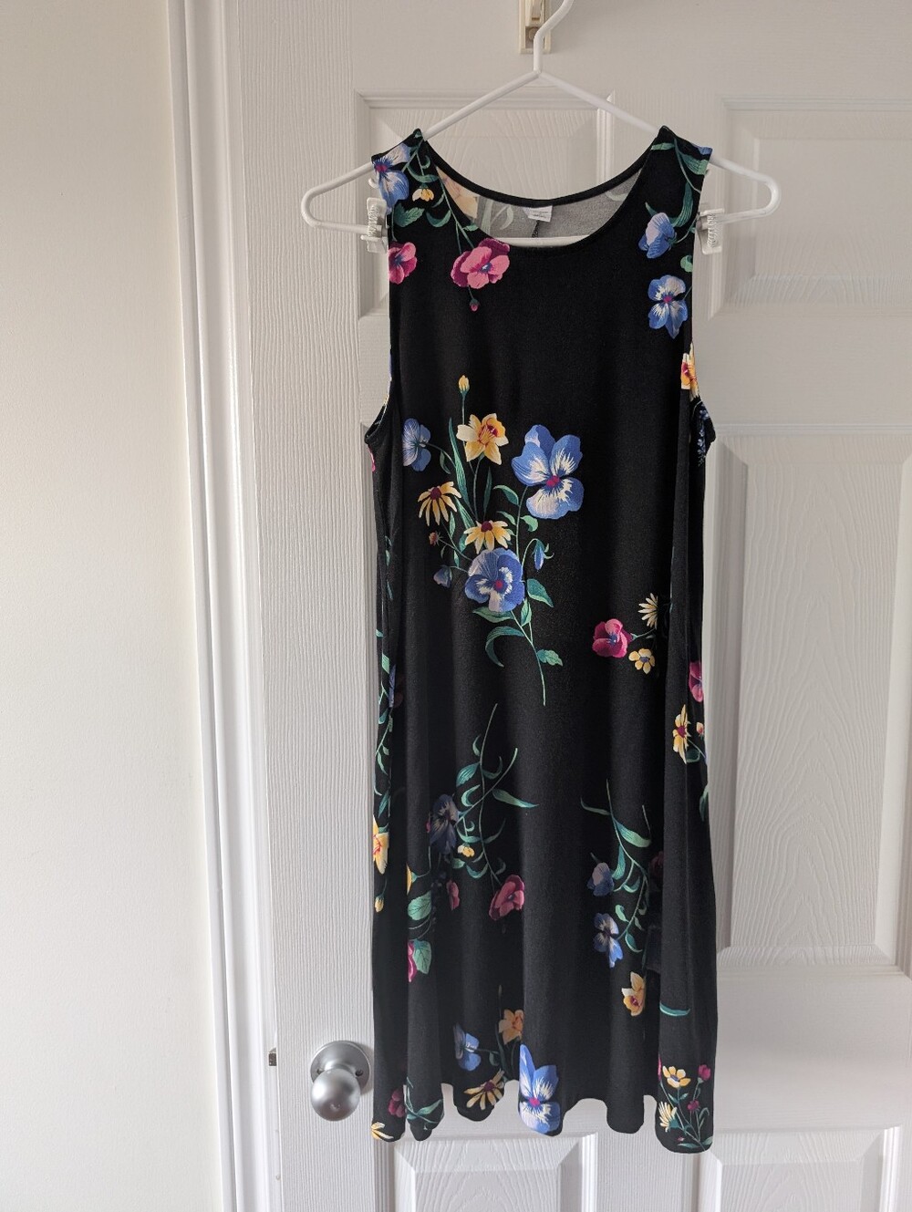 Old Navy Black Floral Midi Dress